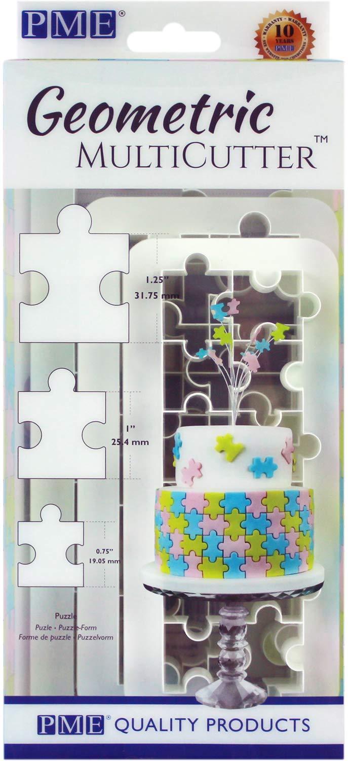 PME Geometric Multicutter for Cake Design Puzzle  Small  Medium & Large Size  Set of 3 - Image 2