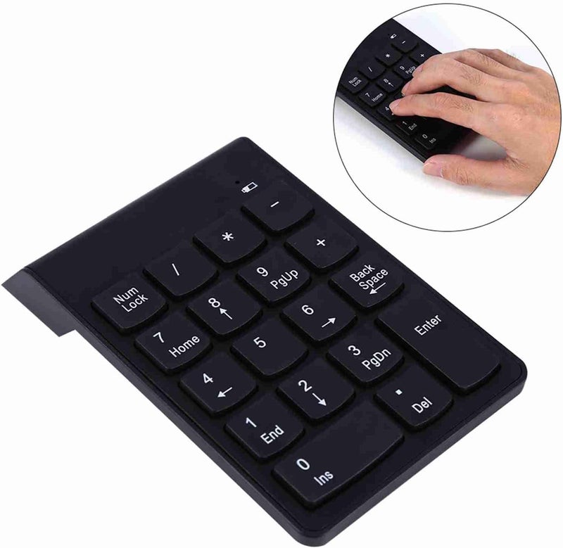 لوحة الأرقام USB 2.0، 18 مفتاحًا، 5.4 × 3.3 بوصة، لوحة أرقام سلكية قابلة للتوصيل والتشغيل، مصنوعة من مادة ABS، لأجهزة الكمبيوتر المحمولة التي تعمل بأنظمة Windows 98/95/NT/ME/2000/Pro/Vista/7.0/8.0 - Image 4