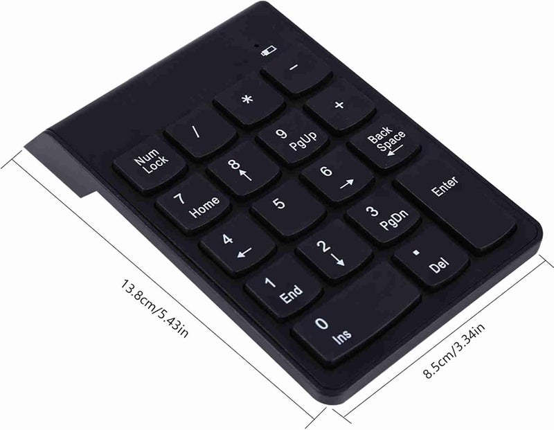 لوحة الأرقام USB 2.0، 18 مفتاحًا، 5.4 × 3.3 بوصة، لوحة أرقام سلكية قابلة للتوصيل والتشغيل، مصنوعة من مادة ABS، لأجهزة الكمبيوتر المحمولة التي تعمل بأنظمة Windows 98/95/NT/ME/2000/Pro/Vista/7.0/8.0 - Image 2