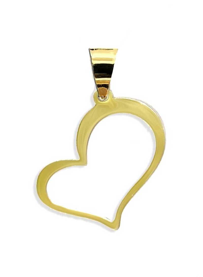 Hamsa.ae 18K Pure Gold Heart Design Necklace For Women - Image 5