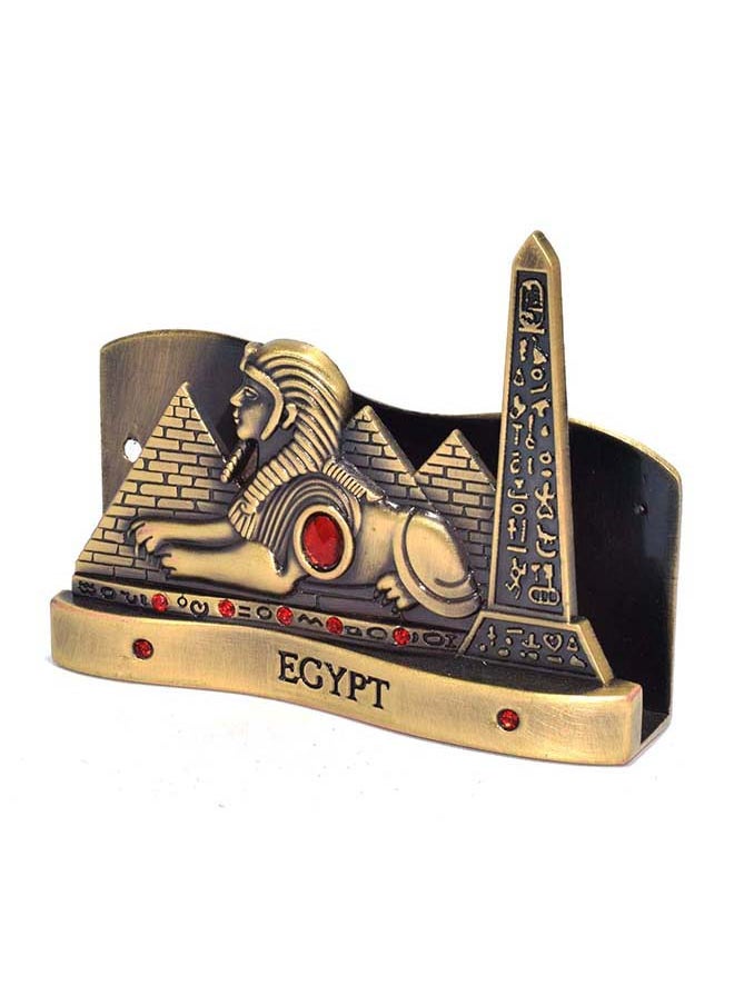 immatgar immatgar pharaonic Egyptian Business Card Holders Decorative Egyptian souvenirs gifts from egypt (Pharaonic 4 - Burnt Yellow)  - Image 1