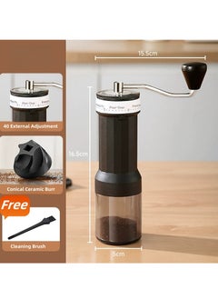 EqiEch Manual Coffee Grinder with 40 External Adjustable Settings, Portable Mini Coffee Mill with 20g Capacity,Conical Burr Coffee Grinder with Crank for Travel, Camping, Office, Espresso, Pour Over, etc  - Image 3