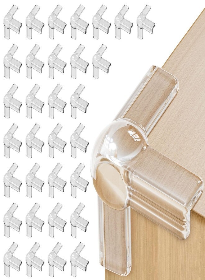 EEEKit 32 Pack Silicone Corner Protectors, Adhesive Pre-Taped Furniture Corner Guards, Proof Bumpers Corner Covers for Table Edges & Sharp Corners - Image 1