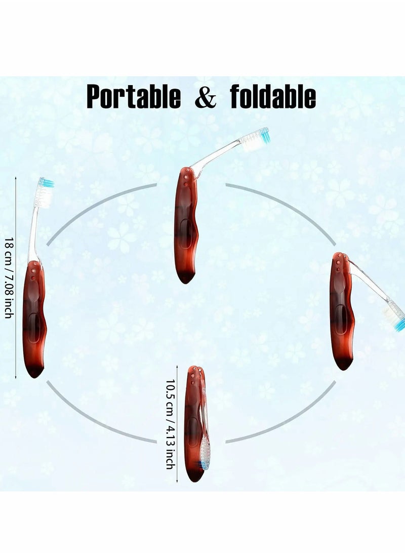 Excefore - Travel Toothbrushes Folding Travel Toothbrush Foldable Toothbrush Fold Travel Toothbrush Potable Travel Size Soft Toothbrush for Travel Camping Toothbrush School, Home, Business Trip (12 Pieces) - Image 1