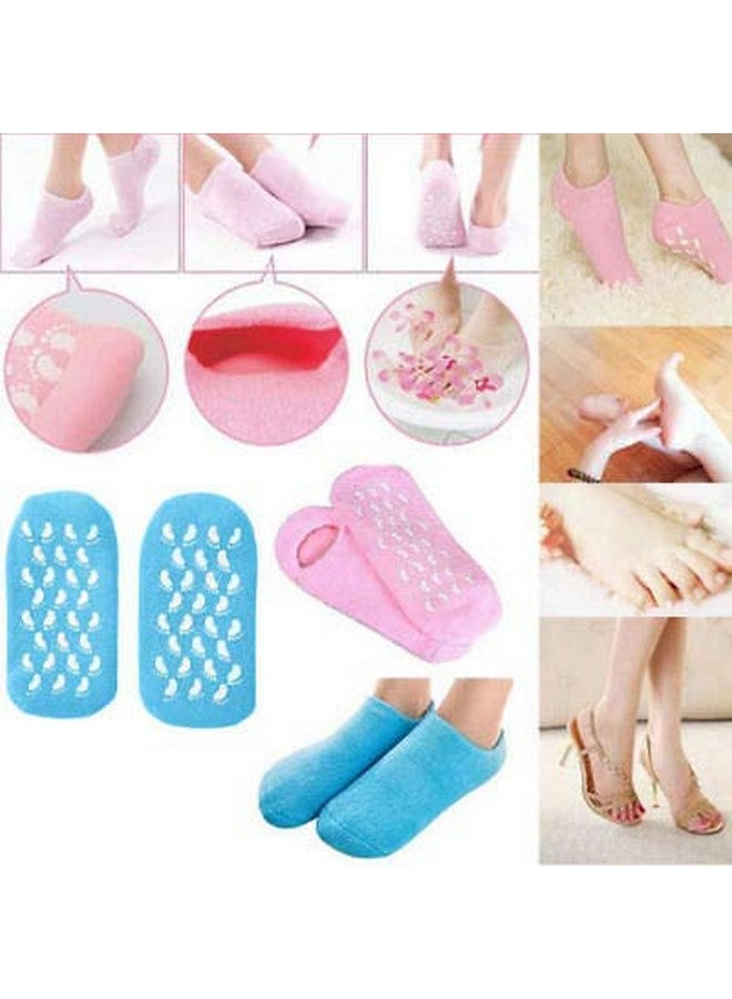 TOPHAVEN جوارب ترطيب فائقة النعومة من TOPHAVEN مع جل سبا وفيتامين E وزيوت لإصلاح البشرة الجافة والمتشققة (متعددة الألوان) - Image 4