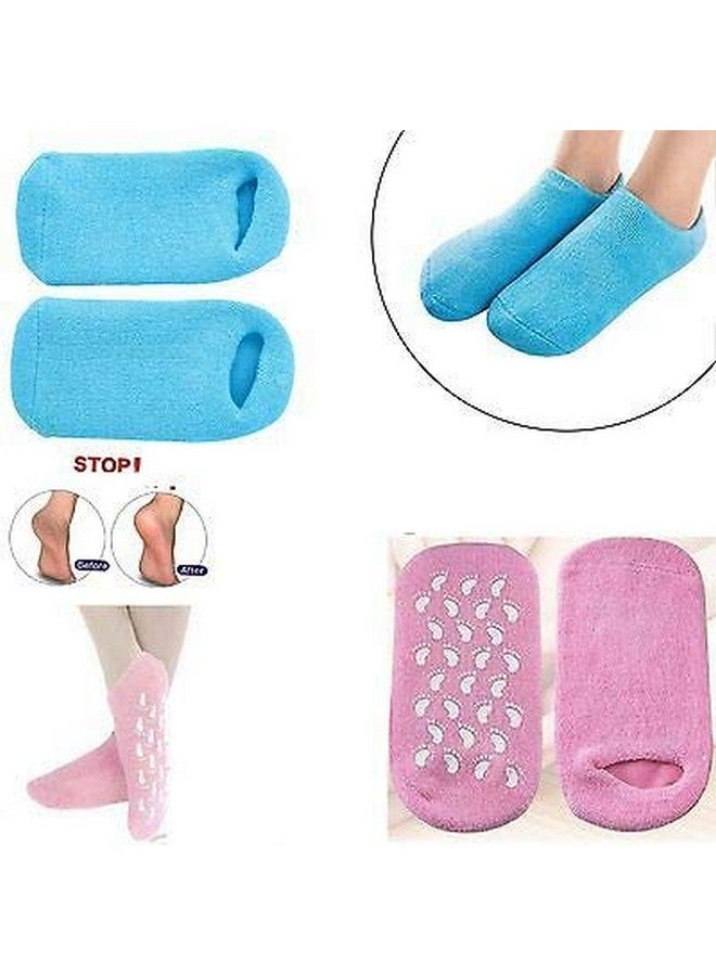 TOPHAVEN جوارب ترطيب فائقة النعومة من TOPHAVEN مع جل سبا وفيتامين E وزيوت لإصلاح البشرة الجافة والمتشققة (متعددة الألوان) - Image 5