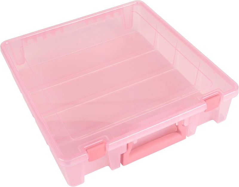 ArtBin 6955RK Super Satchel 1-Compartment Box, Art & Craft Organizer, 1-Pack, Translucent Blush - Image 1