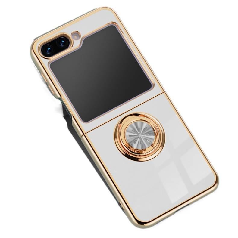 MagSafe Case | White TPU | Kickstand | Shockproof Cover for Samsung Galaxy Z Flip 5 - Image 2
