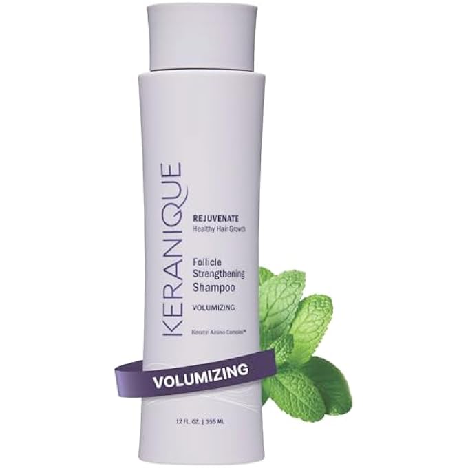 Keranique HAIR GROWTH STIMULATING SHAMPOO WITH KERATIN AMINO COMPLEX, STRENGTHENS & THICKENS THINNING HAIR - FREE OF SULFATES DYES & PARABENS, PROMOTES MICROCIRCULATION, REDUCES BUILD UP 12 FL OZ - Image 2