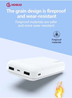 HOGUO 10000 mAh Fast Charging Power Bank USB Output 5V/2.1A White  - Image 5
