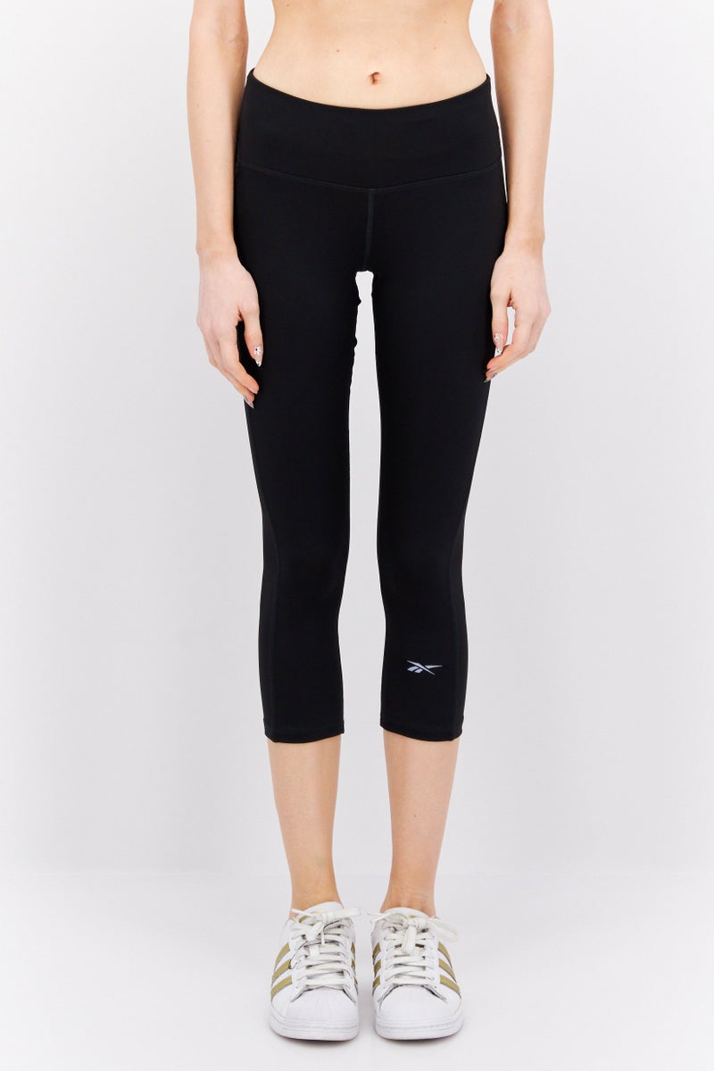 Reebok سراويل رياضية نسائية للياقة البدنية، سوداء - Image 1