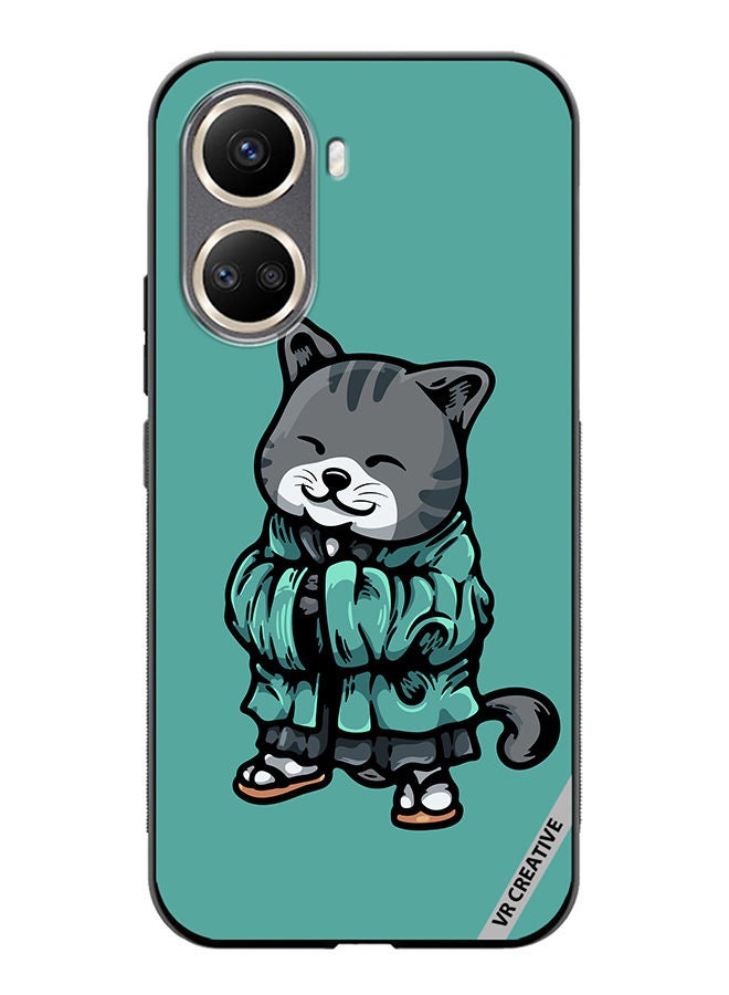 VR CREATIVE غطاء حماية لهاتف هواوي نوفا 10 SE بتصميم قطة كيمانو متعدد الألوان - Image 1