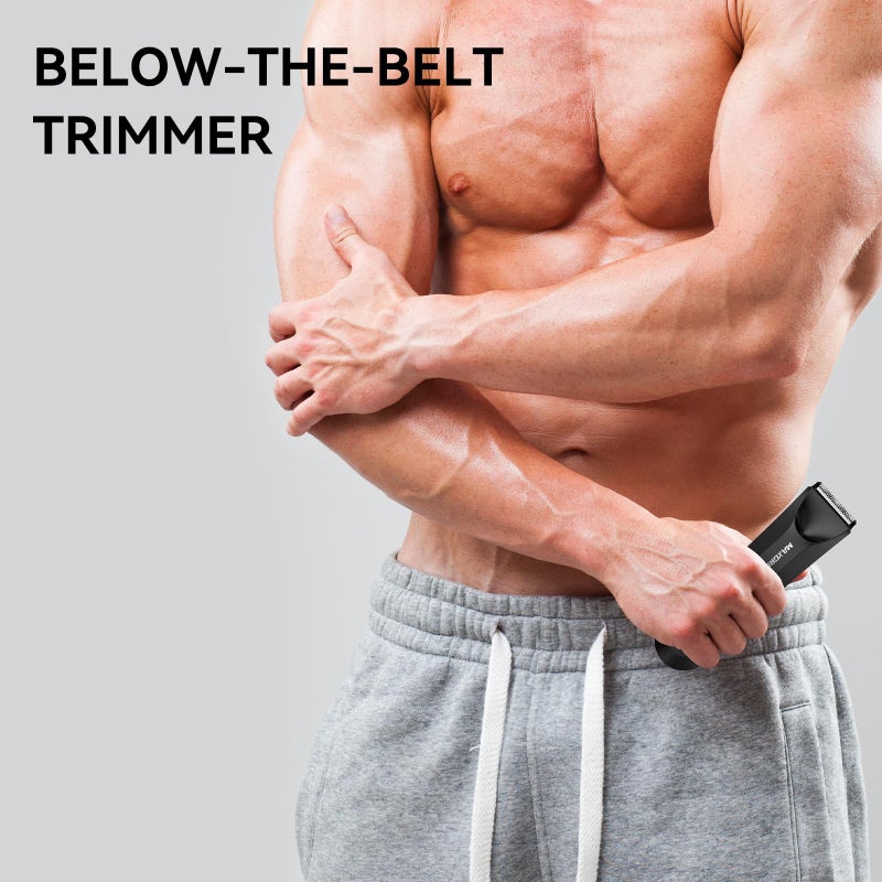 MAXGROOM Manscape Body Hair Trimmer for Men, IPX7 Waterproof Pubic & Groin Hair Trimmer- Electric Ball Shaver with LED Light, Ceramic Blade, USB Rechargeable & Travel Pouch - Image 3