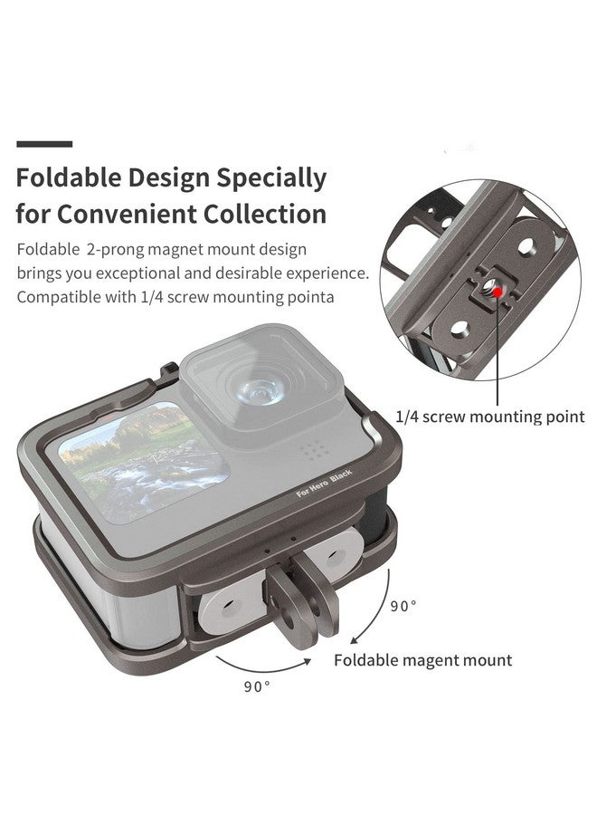 Rszfnjxry Aluminium Protective Frame For Gopro Hero11 10 9Metal Durable Housing Cage With Sliding Coverweighing Only 48G  - Image 4