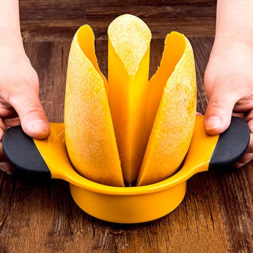 JAKENHAM Mango Slicer, Mango Splitter, Mango Cutter with Stainless Steel Blade, Mango Pit Remover Tool, Mango Divider with Ergonomic Rubber Grip Handle, Easy Remove Pit and Divide - Image 2