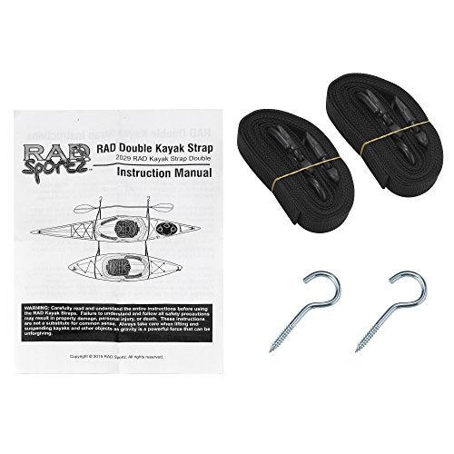 RAD Sportz Double Kayak Rack - Hanging Storage from Wall or Ceiling for Surfboards, Paddleboards, SUP, or Canoe - Adjustable Kayak Straps by RAD Sportz - Image 2