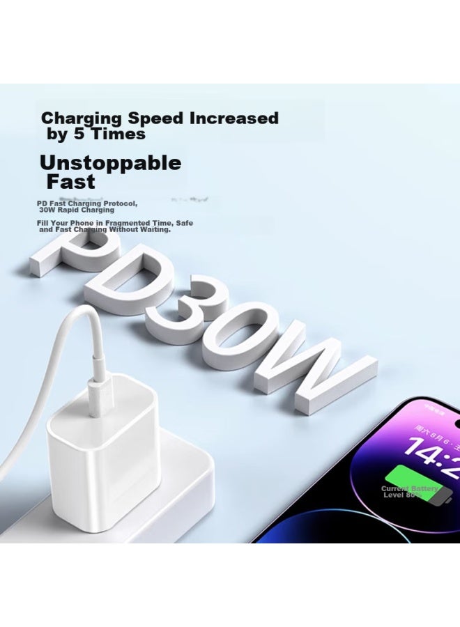 Witgoer Charger Compatible With Apple 30w Charging Head, Data Cable, Pd20w Fast Charging Set, Iphone 14 Pro Max 13/12, 11 Phones, Tablets, Xr Plug, 1.5 Meters, Type-c - Image 3