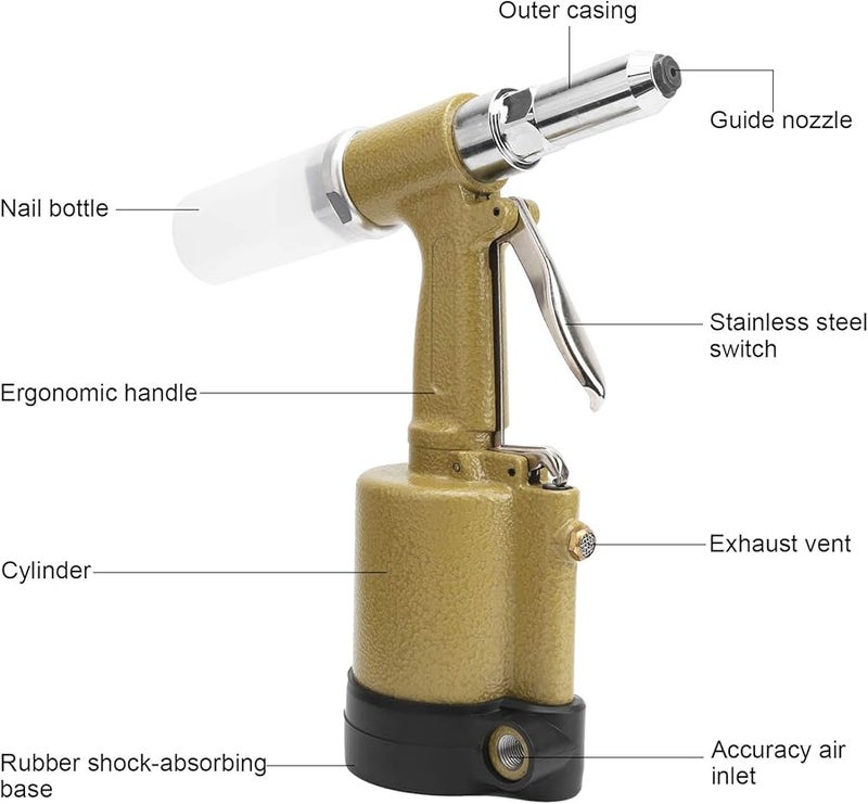 مسدس الرش الهوائي مجموعة أدوات مطرقة الرش الهوائية مقاس جا لمجالات التصنيع - Image 3