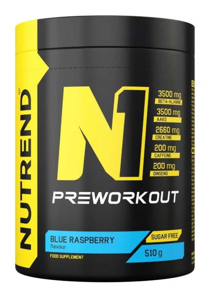 N1 Pre Workout Sugar Free 510 Grams, Blue Raspberry - pzsku/ZE1A631955328DBDB9E81Z/45/_/1691568426/a6abf1a4-3878-4355-a231-c6ab747023d9