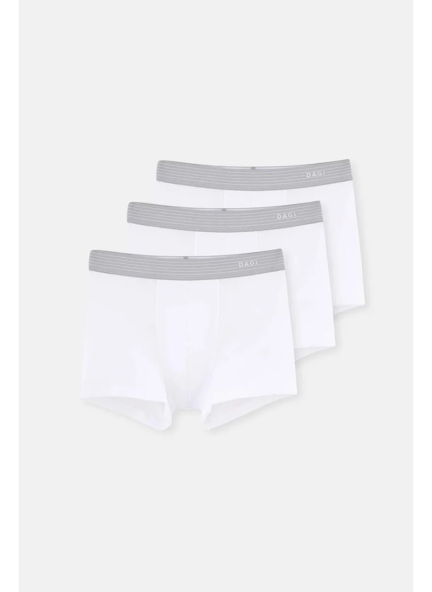 dagi White D5210 Compact Plain Boxer 3-pack