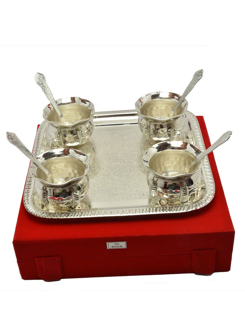 AC ANAND CRAFTS AC ANAND CRAFTS Silver Plated Brass Handi Set 9 Pcs. for Diwali Gift  - Image 1