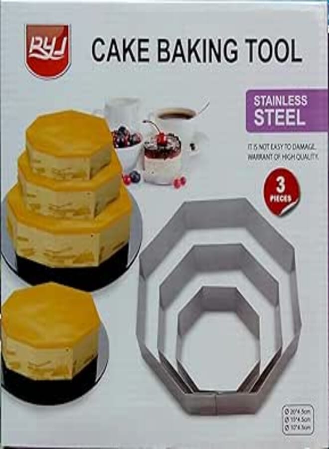 RYJ Cake Baking Tool Stainless Steel 3 piece
