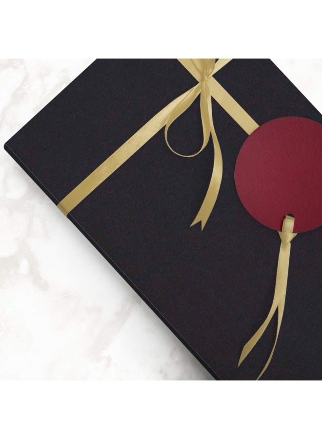 Gift Wrap - Matte Wrapping Paper - 25 Sq Ft Per Roll - Matte Black - 2 Pack
