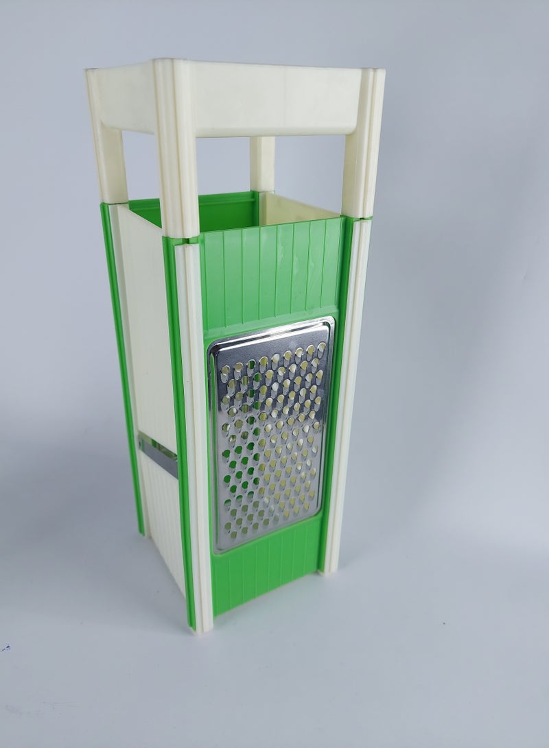 مجموعة تقطيع ومبشرة خضروات 5 في 1 | مع صينية قابلة للإزالة. تتضمن مبشرة بأربعة جوانب ومقشرة خضروات حادة ومريحة - Image 4