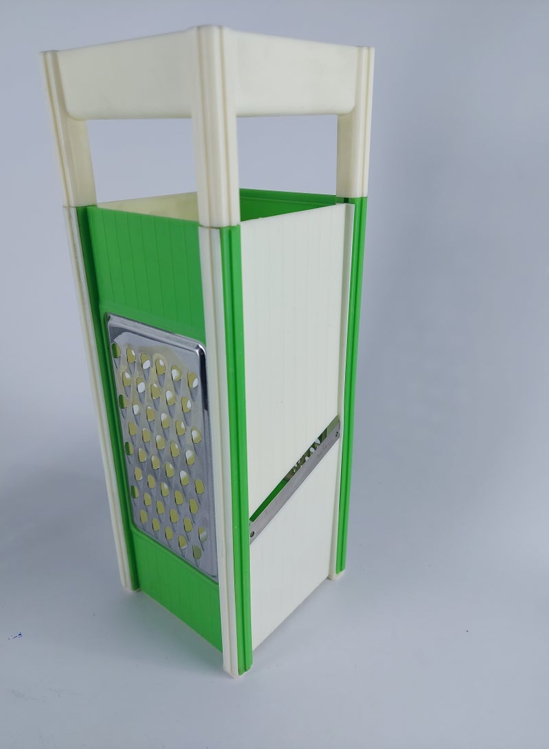 مجموعة تقطيع ومبشرة خضروات 5 في 1 | مع صينية قابلة للإزالة. تتضمن مبشرة بأربعة جوانب ومقشرة خضروات حادة ومريحة - Image 5