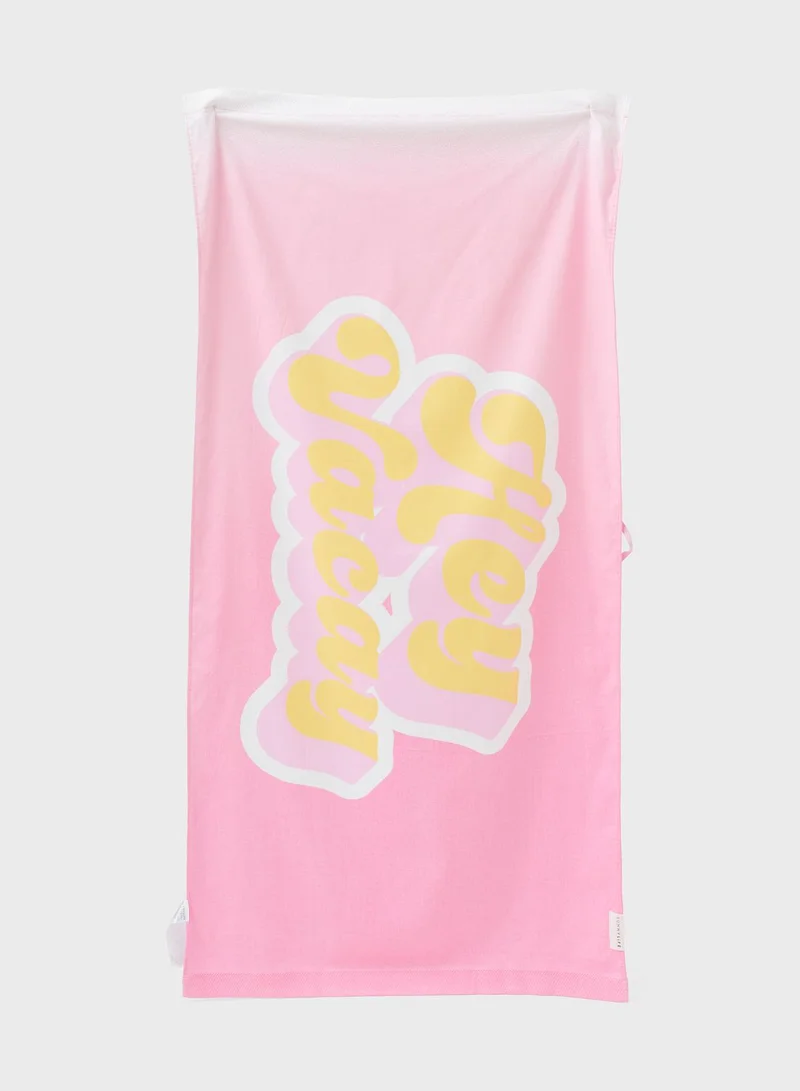 SUNNY LIFE Kids Beach Towel Summer Sherbet Bubblegum Pink