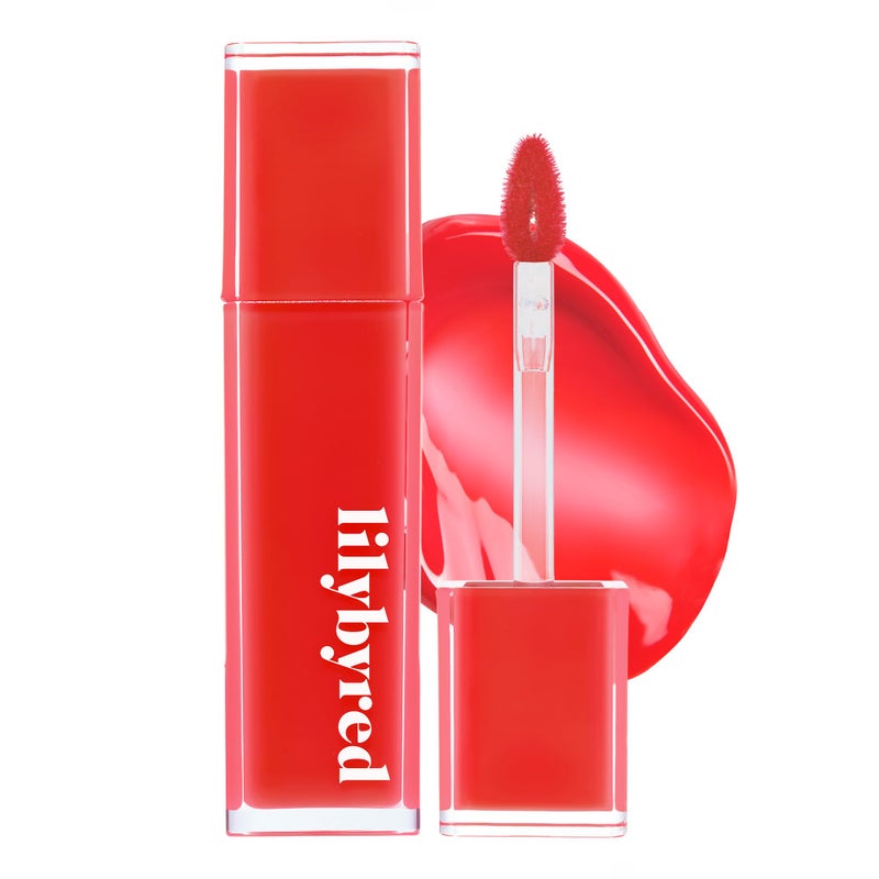 lilybyred Bloody Liar Coating Tint  Korean Glossy Lip Stain Vivid Juicy Color Syrupy Shine Moisturizing LongLasting  SmudgeProof NonSticky Lightweight 014 oz 08 Confident Cherry Tomato