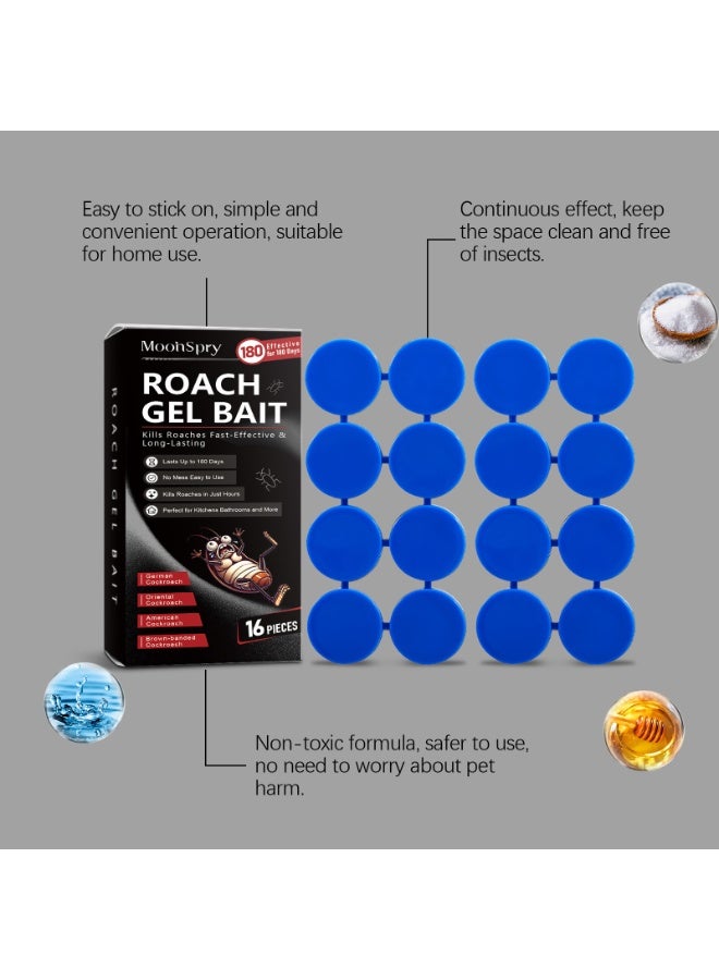 Generic Insect Repellent Bait Household Kitchen Cockroach Killing Bait Convenient Sticker Cockroach Bait Sticker*16+Adhesive Sticker*16  - Image 5