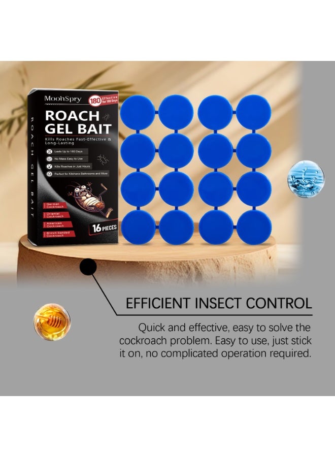 Generic Insect Repellent Bait Household Kitchen Cockroach Killing Bait Convenient Sticker Cockroach Bait Sticker*16+Adhesive Sticker*16  - Image 4
