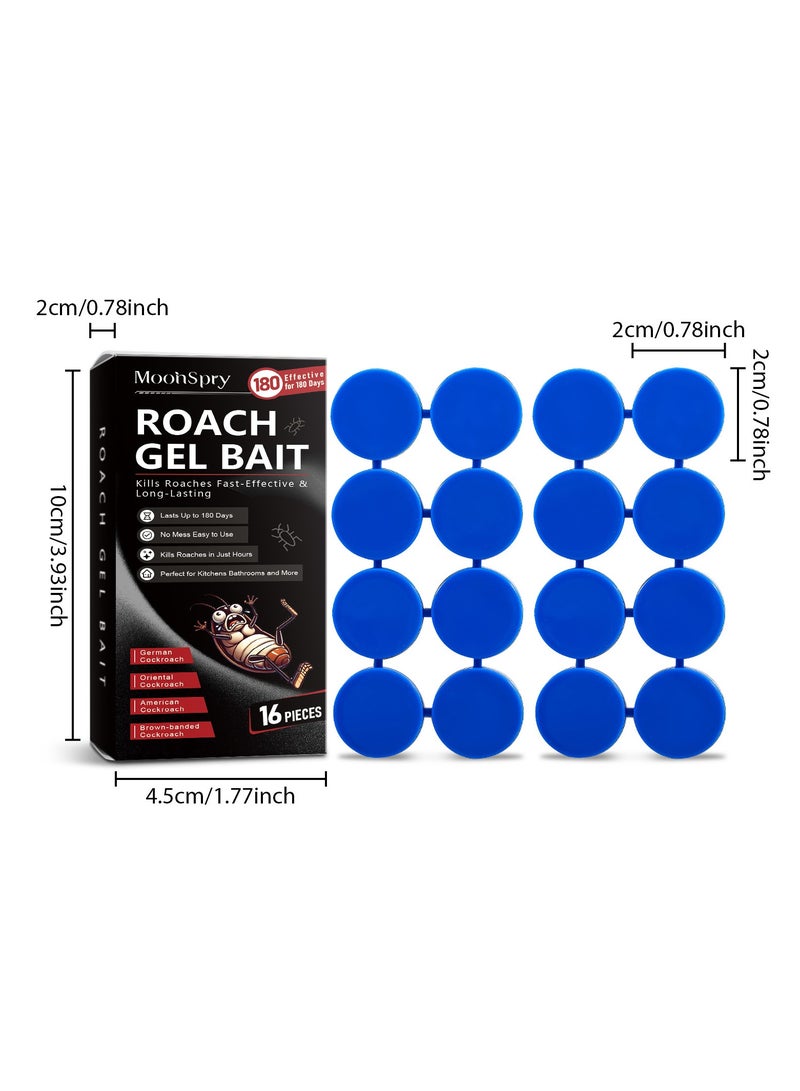 Generic Insect Repellent Bait Household Kitchen Cockroach Killing Bait Convenient Sticker Cockroach Bait Sticker*16+Adhesive Sticker*16  - Image 1