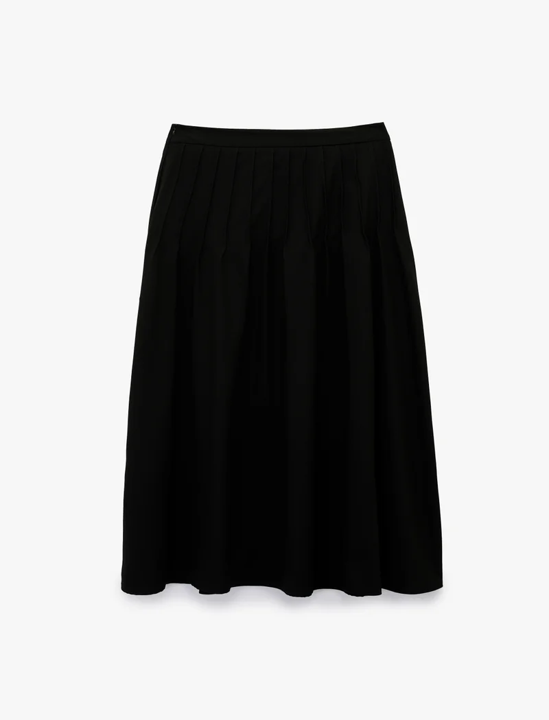 كوتون Pleated Midi Skirt