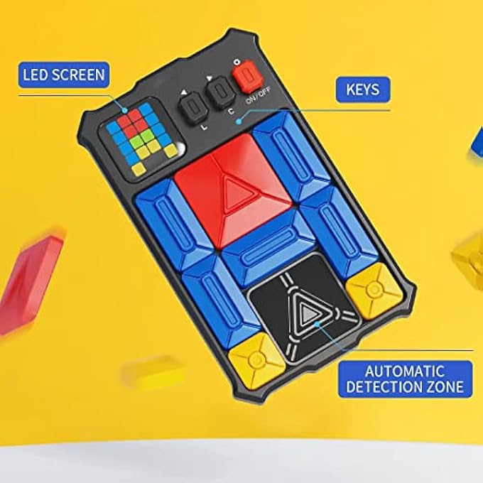 SUPER SLIDE BRAIN GAMES, 500+ LEVELLED UP CHALLENGES BRAIN TEASER PUZZLES, INTERACTIVE FIDGET TOYS HANDHELD GAMES CONSOLE, LEARNING EDUCATION TRAVEL STEM TOYS, BIRTHDAY GIFTS FOR ALL AGES - Image 1