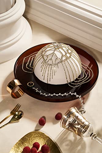 BABEYOND Vintage Style Roaring 20s Crystal Rhinestone Flapper Cap Headpiece Head Jewelry Chains - Image 5