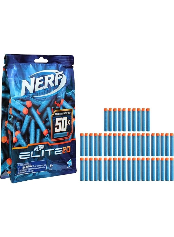 Nerf Elite 2.0 50-Dart Refill Pack - Includes 50 Official Nerf Elite 2.0 Darts, Compatible With All Nerf Elite Blasters - Image 2