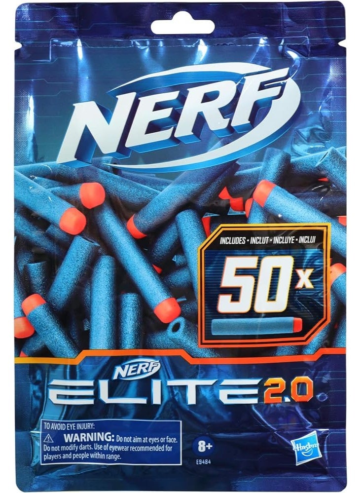 Nerf Elite 2.0 50-Dart Refill Pack - Includes 50 Official Nerf Elite 2.0 Darts, Compatible With All Nerf Elite Blasters - Image 4