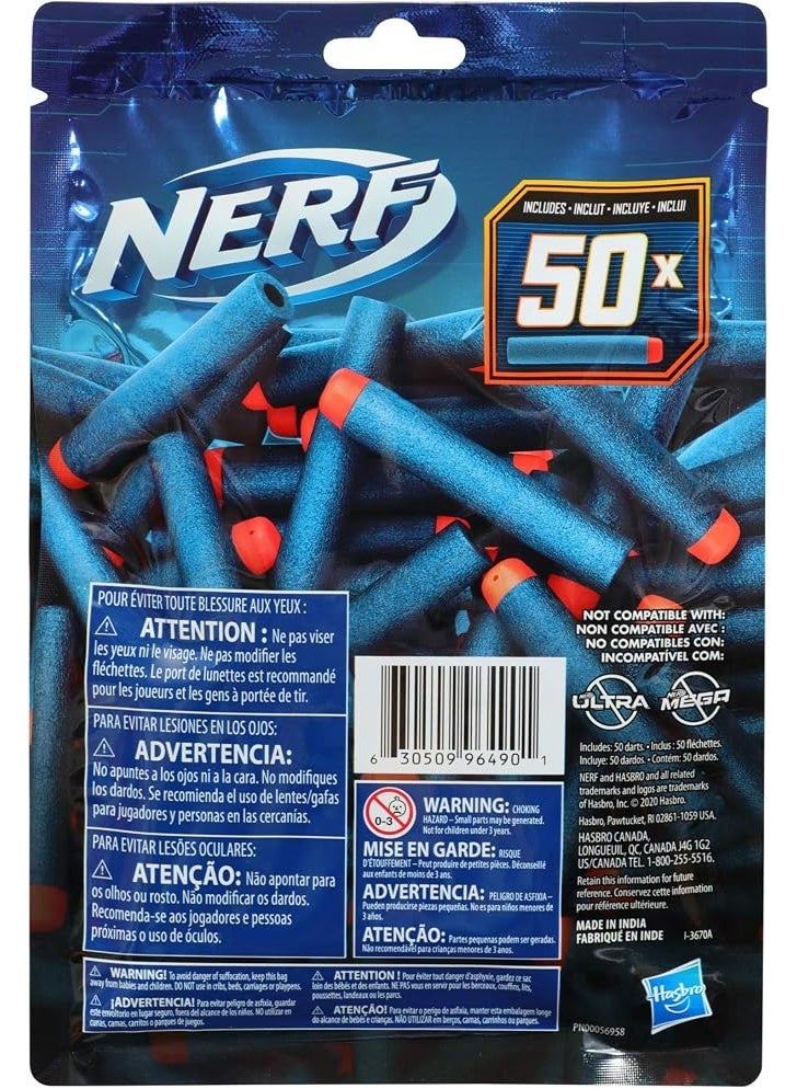 Nerf Elite 2.0 50-Dart Refill Pack - Includes 50 Official Nerf Elite 2.0 Darts, Compatible With All Nerf Elite Blasters - Image 1