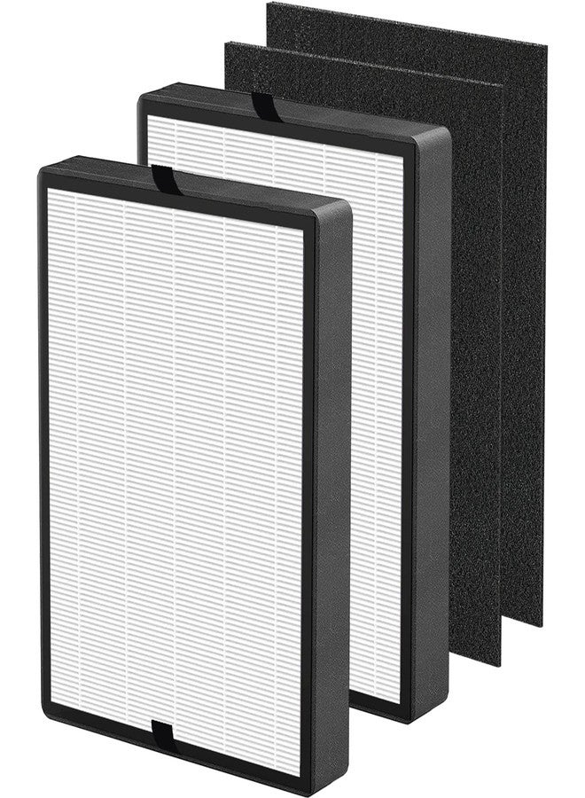 Fizerneer 45i True HEPA Replacement Filter Compatible with BreatheSmart Flex and 45i Air Cleaner Purifier, 2 HEPA Filters with 2 Carbon Pre-Filters, B4-Pure Filter Part # B4-Fresh / FL40-Silver-Carbon, 2 Pack - Image 1