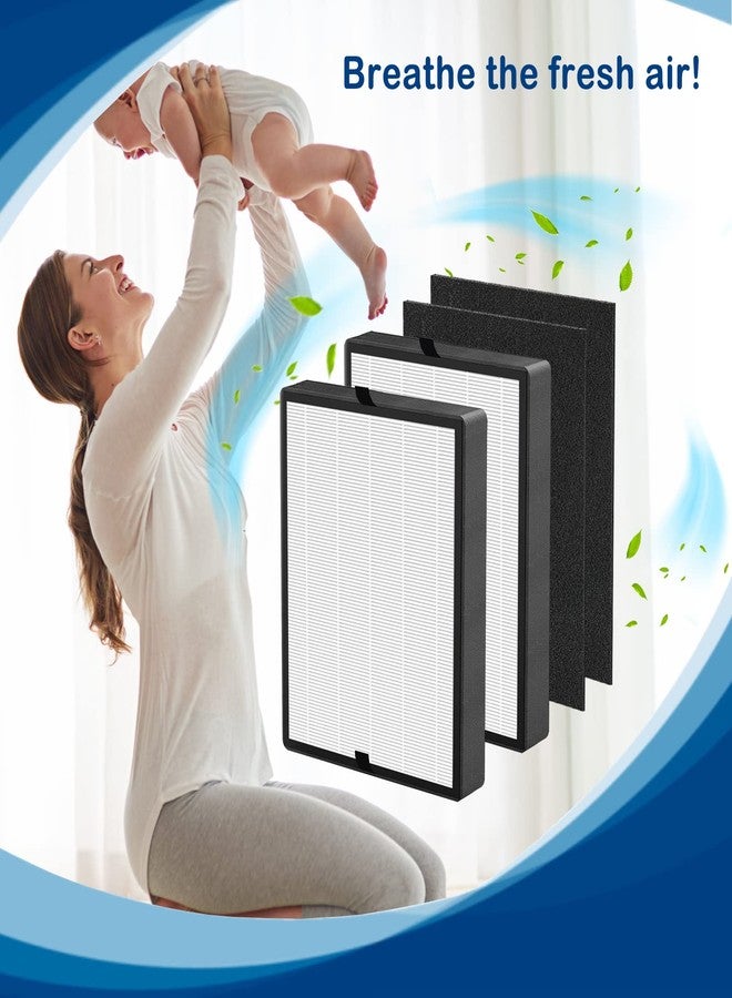 Fizerneer 45i True HEPA Replacement Filter Compatible with BreatheSmart Flex and 45i Air Cleaner Purifier, 2 HEPA Filters with 2 Carbon Pre-Filters, B4-Pure Filter Part # B4-Fresh / FL40-Silver-Carbon, 2 Pack - Image 5