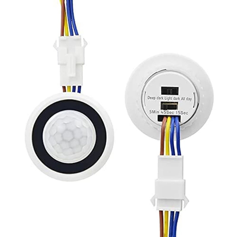 Quick SenseQS05B Mini Motion Sensor Light Switch 110220V PIR Sensor Smart Detection Time Delay Adjustable Infrared Induction Detector4 pcs Pack - Image 3