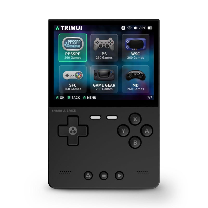 TRIMUI Brick Handheld Game Console Mini Game Player Compatible with 32 inch IPS HighDefinition Screen Portable Video Game Console Black 64G - Image 2