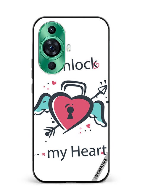 Protective Case Cover For Huawei nova 11 Pro Unlock My Heart Design Multicolour