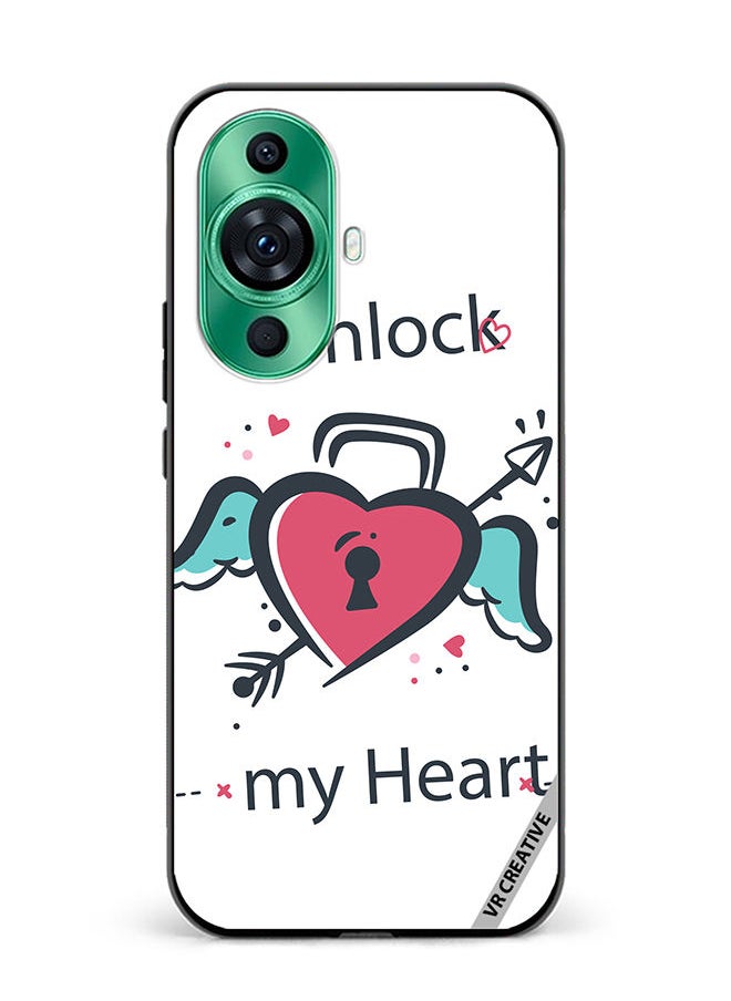 Protective Case Cover For Huawei nova 11 Pro Unlock My Heart Design Multicolour
