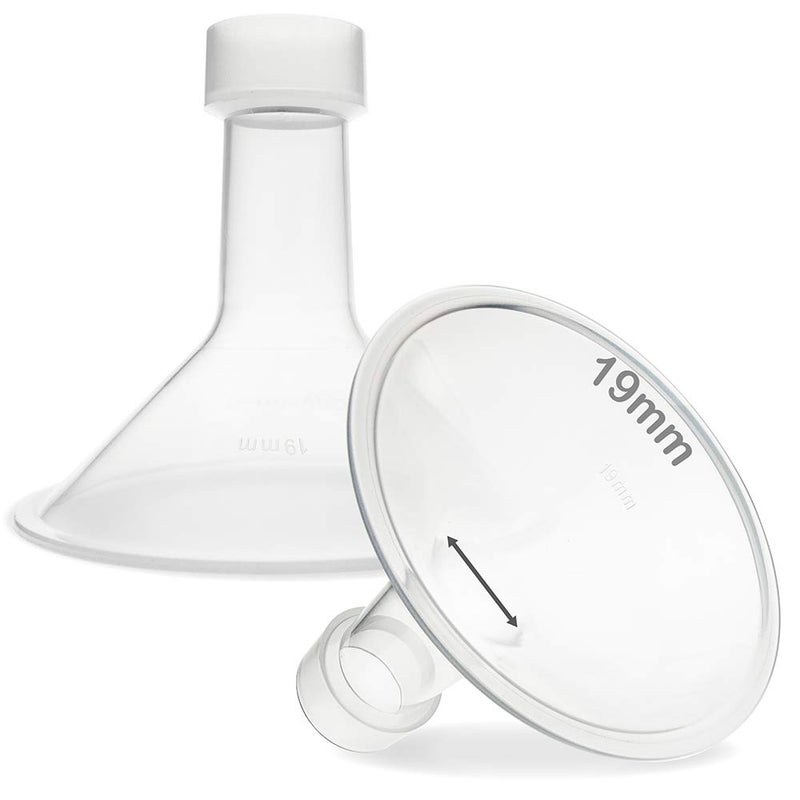 Nenesupply 19mm Flange Breastshield Compatible with Lansinoh Pump Parts and Breastpumps. Replacement to Lansinoh Flange 19mm Breastshield. Work with SignaturePro SmartPump Manual - Image 1