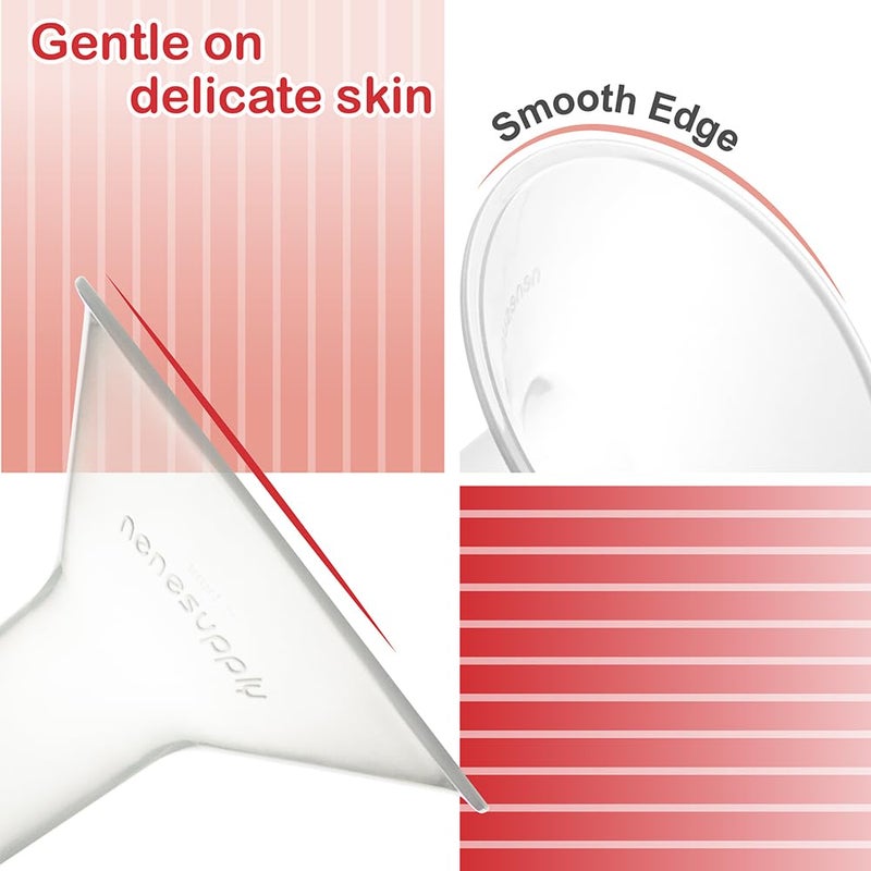 Nenesupply 19mm Flange Breastshield Compatible with Lansinoh Pump Parts and Breastpumps. Replacement to Lansinoh Flange 19mm Breastshield. Work with SignaturePro SmartPump Manual - Image 5