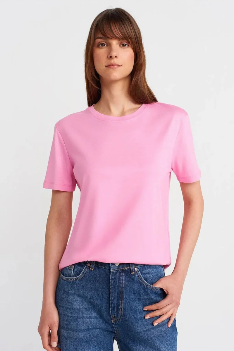 DILVIN Women's Cotton Modal Crew Neck T-Shirt