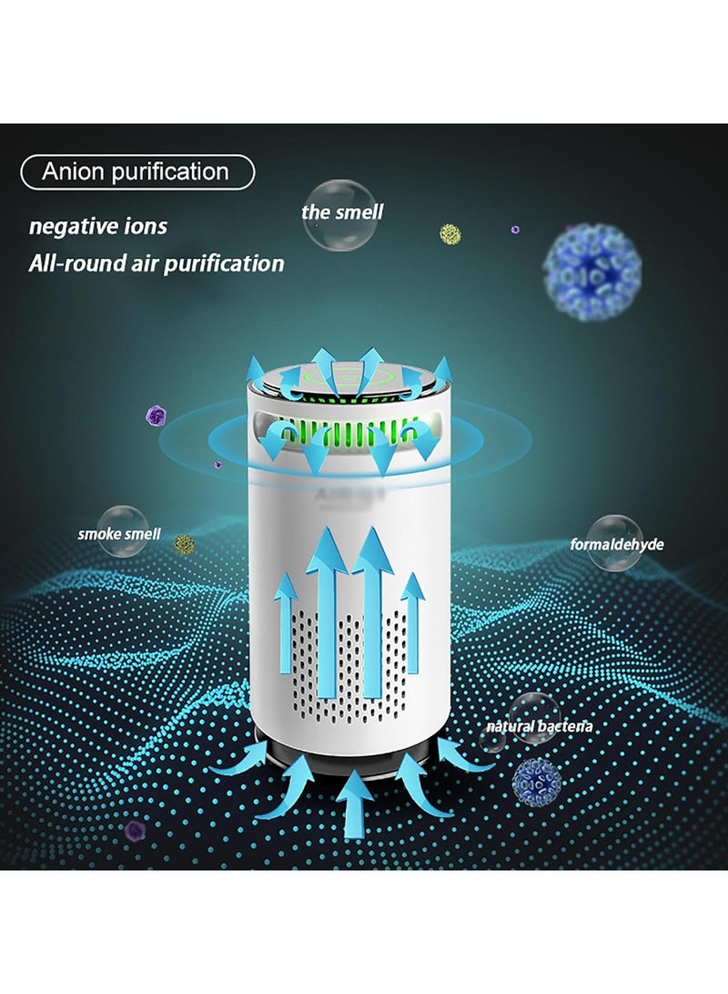 عام منقي الهواء لغرفة النوم والمنزل مع مرشح H13 HEPA، منقي هواء أيوني محمول للحيوانات الأليفة والحساسية والدخان والغبار والعفن وحبوب اللقاح، خالٍ من الأوزون. - Image 5